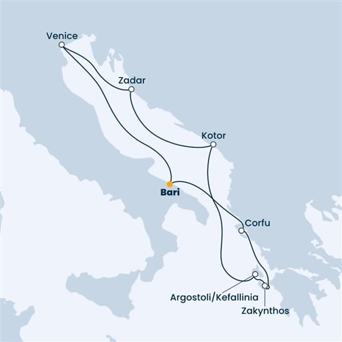 Trasa plavby CDE-BRI07A0L