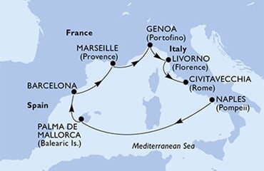 MSC Fantasia - Itálie, Brazílie, Španělsko, Francie (Neapol)