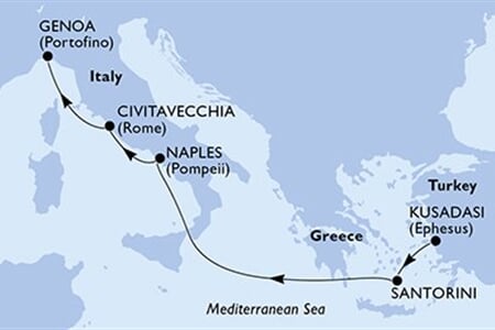MSC Divina - Turecko, Řecko, Itálie (Kusadasi)