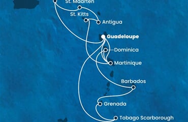 Costa Fortuna - Nizozemské Antily, Panenské o. (britské), Trinidad a Tobago, Dominika (Pointe-a-Pitre)