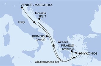 MSC Sinfonia - Itálie, Řecko, Chorvatsko