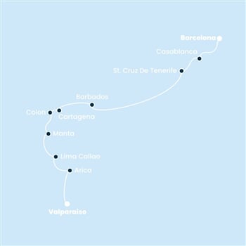 Trasa plavby CDE-BCN26A02