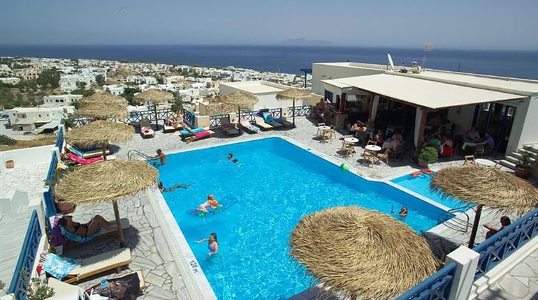 Aparthotel Aegean View - Santorini: fotografie vybavení exteriérů a interiérů ubytování.
