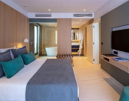 Hotel Skiathos Palace: fotografie vybavení exteriérů a interiérů ubytování.