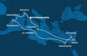 Costa Diadema - Itálie, Izrael, Kypr, Egypt, Malta, ... (z Civitavecchie)