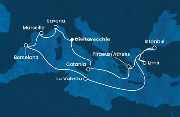 Costa Diadema - Itálie, Řecko, Turecko, Malta, Španělsko, ... (z Civitavecchie)