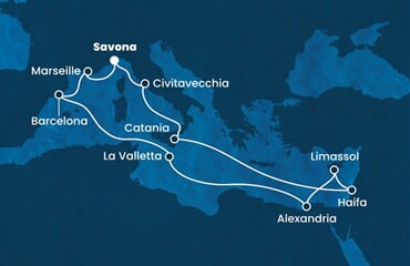 Costa Diadema - Itálie, Izrael, Kypr, Egypt, Malta, ... (ze Savony)