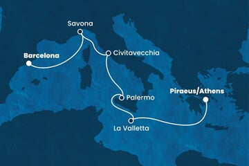 Costa Fortuna - Řecko, Malta, Itálie, Španělsko (z Pirea)