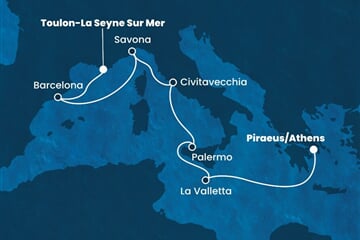 Costa Fortuna - Řecko, Malta, Itálie, Španělsko, Francie (z Pirea)