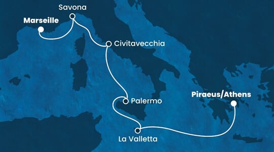 Costa Fortuna - Francie, Itálie, Malta, Řecko (z Marseille)
