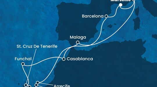 Costa Fortuna - Francie, Itálie, Španělsko, Portugalsko, Maroko (z Marseille)
