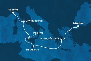 Costa Fortuna - Itálie, Malta, Řecko, Turecko (ze Savony)