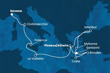 Costa Fortuna - Itálie, Malta, Řecko, Turecko (ze Savony)
