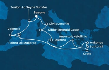 Costa Pacifica - Itálie, Francie, Španělsko, Řecko (ze Savony)