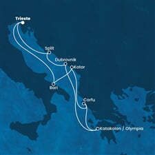 Costa Deliziosa - Itálie, Černá Hora, Řecko, Chorvatsko (z Terstu)