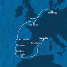 Costa Favolosa - Německo, Velká Británie, Francie, Španělsko, Portugalsko (Hamburk)