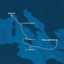 Costa Fortuna - Řecko, Malta, Itálie (z Pirea)