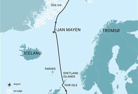 Arctic Ocean - Fair Isle, Jan Mayen, Ice edge, Spitsbergen, Birding (m/v Hondius)