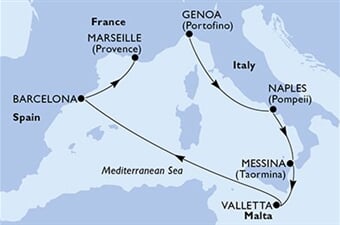 MSC World Europa - Itálie, Malta, Španělsko, Francie (z Janova)