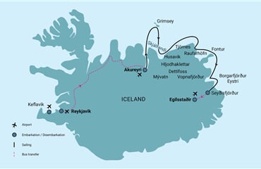 Northeast Iceland Explorer, Aurora Borealis, Hike & Sail - Incl. bus back up (s/v Rembrandt van Rijn)
