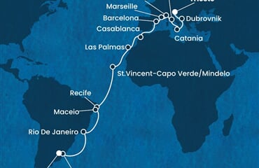 Costa Deliziosa - Itálie, Francie, Španělsko, Maroko, Kapverdy, ... (z Terstu)