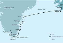 South Greenland Explorer, Aurora Borealis, Incl. flight from Copenhagen to Narsarsuaq (m/v Plancius)