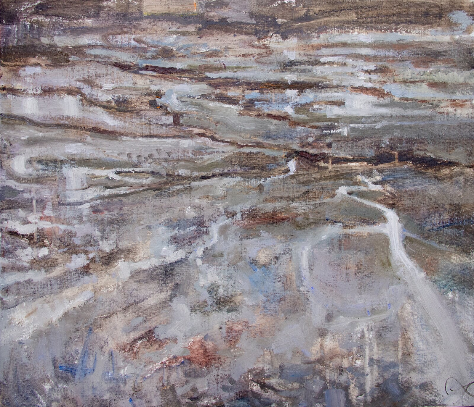 Adéla Topolová: Cesty po vyschlém dně, 55 × 70 cm