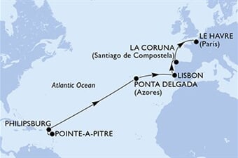 MSC Virtuosa - Guadeloupe, Nizozemské Antily, Portugalsko, Španělsko, Francie (Pointe-a-Pitre)