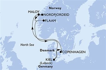 MSC Euribia - Dánsko, Brazílie, Norsko, Německo (z Kodaně)