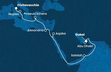 Costa Smeralda - Arabské emiráty, Omán, Jordánsko, Egypt, Řecko, ... (z Dubaje)