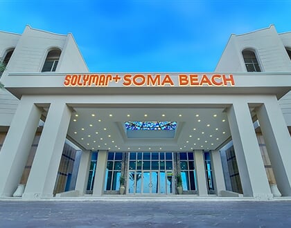 Hotel Jaz Soma Beach (ex. Solymar Soma Beach): fotografie vybavení exteriérů a interiérů ubytování.