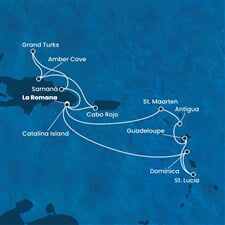Costa Fascinosa - Dominikán.rep., Dominika, Nizozemské Antily, Turks a Caicos (z La Romana)
