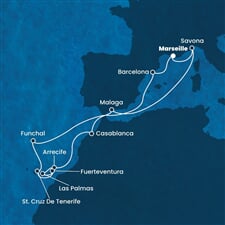 Costa Diadema - Francie, Itálie, Španělsko, Maroko, Portugalsko (z Marseille)