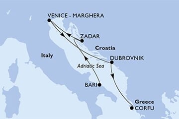 MSC Opera - Itálie, Chorvatsko, Řecko, Černá Hora (Bari)