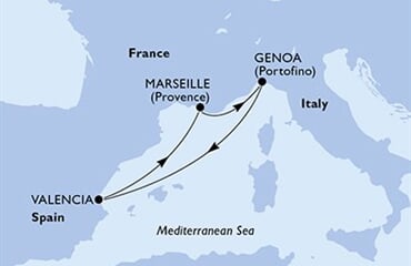 MSC Seaside - Francie, Itálie, Brazílie, Španělsko (z Marseille)