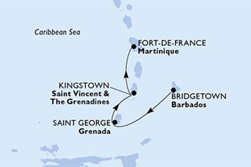 MSC Seaside - Barbados, Grenada, Sv.Vincenc a Grenadiny, Martinik (Bridgetown)