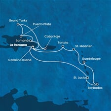Costa Fascinosa - Dominikán.rep., Nizozemské Antily, Panenské o. (britské), Turks a Caicos (z La Romana)