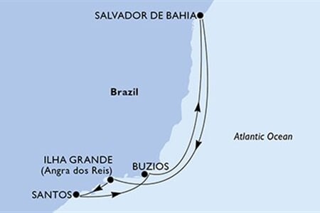 MSC GRANDIOSA - Brazílie (Santos)