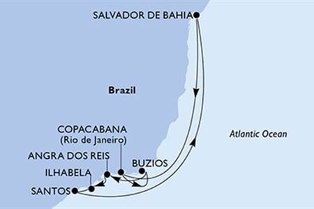 MSC GRANDIOSA - Brazílie (Santos)