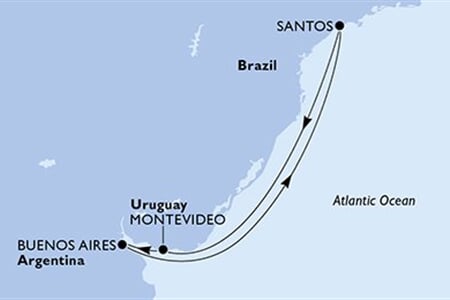 MSC SEAVIEW - Brazílie, Uruguay, Argentina (Santos)