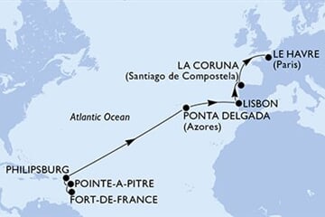 MSC VIRTUOSA - Martinik, Guadeloupe, Nizozemské Antily, Portugalsko, Španělsko, ... (Fort-de-France)