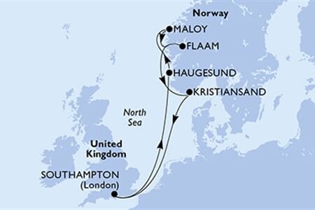 MSC VIRTUOSA - Velká Británie, Norsko (ze Southamptonu)