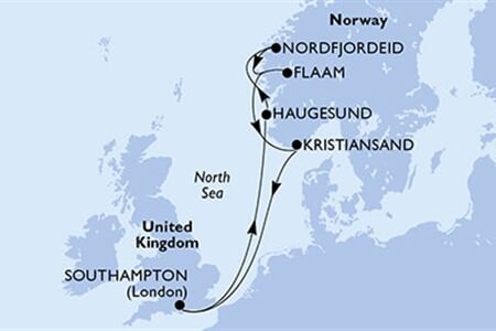 MSC VIRTUOSA - Velká Británie, Norsko (ze Southamptonu)