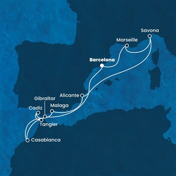 Trasa plavby CFO-BCN11A0L