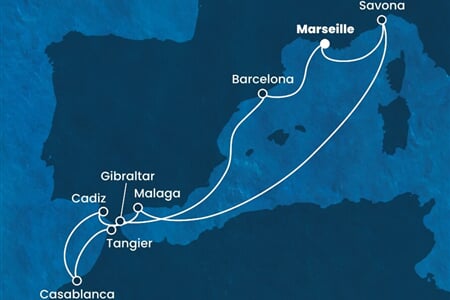 Costa Fortuna - Francie, Itálie, Španělsko, Maroko, Velká Británie (z Marseille)