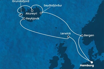 Costa Favolosa - Německo, Velká Británie, Island, Norsko (Hamburk)