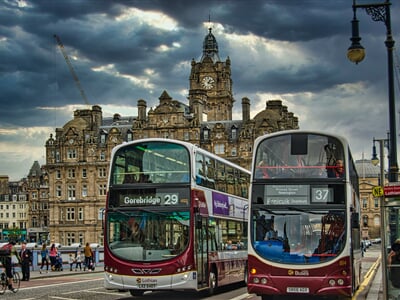 Edinburgh, double-decker bus