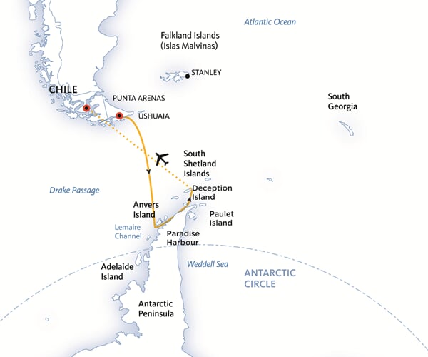 Antarctic Express: Cruise South, Fly North (World Explorer)