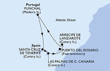 MSC Opera - Španělsko, Portugalsko, Brazílie (Santa Cruz de Tenerife)
