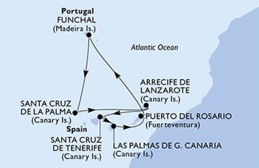 MSC Opera - Portugalsko, Španělsko, Brazílie (Funchal)
